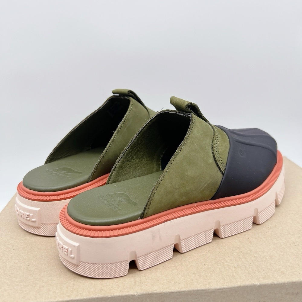SOREL Rein CB Women's Clog Mules Casual Shoes Green Black EU 37.5 US 6.5 - Picture 7 of 13